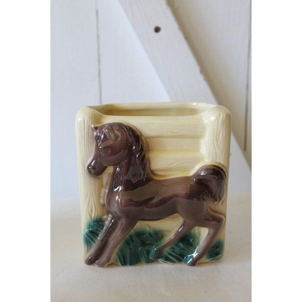 Vintage Royal Copley Vase Prancing Horse Mid Century Horse/Pony Planter 1950's